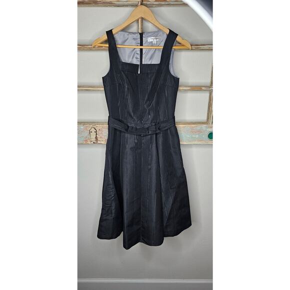 NWOT Isaac Mizrahi Black Belted Fit & Flare Party Dress size 4 - Picture 5 of 9